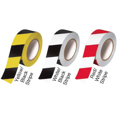 Black yellow hazard stripe tape