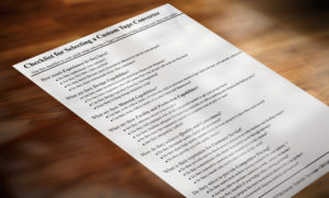 Checklist for selecting a Converter